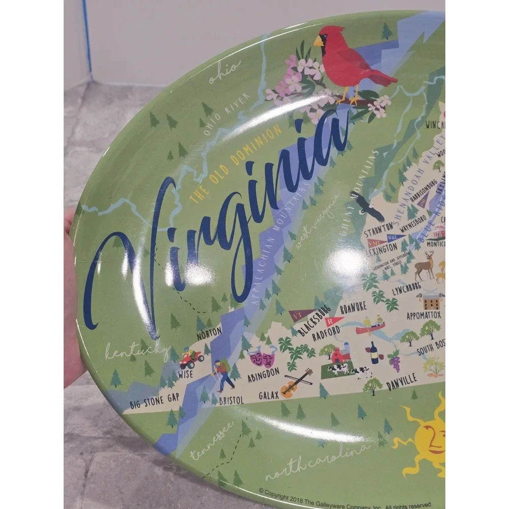 State‎ of Virginia Melamine Tray 16